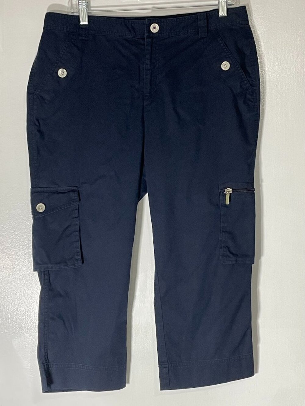 Lauren Ralph Lauren Women’s Navy Capris Size 10 Cotton Elastane Excellent